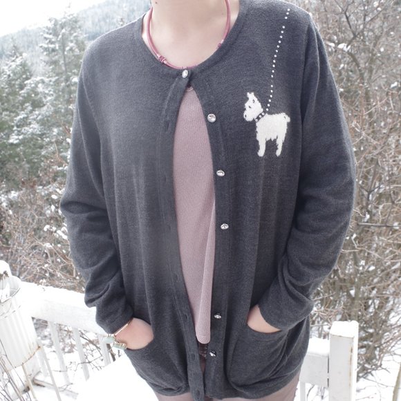 Cute Sweater Gray By  Tanjay With A Scottish Terrier - Picture 5 of 6